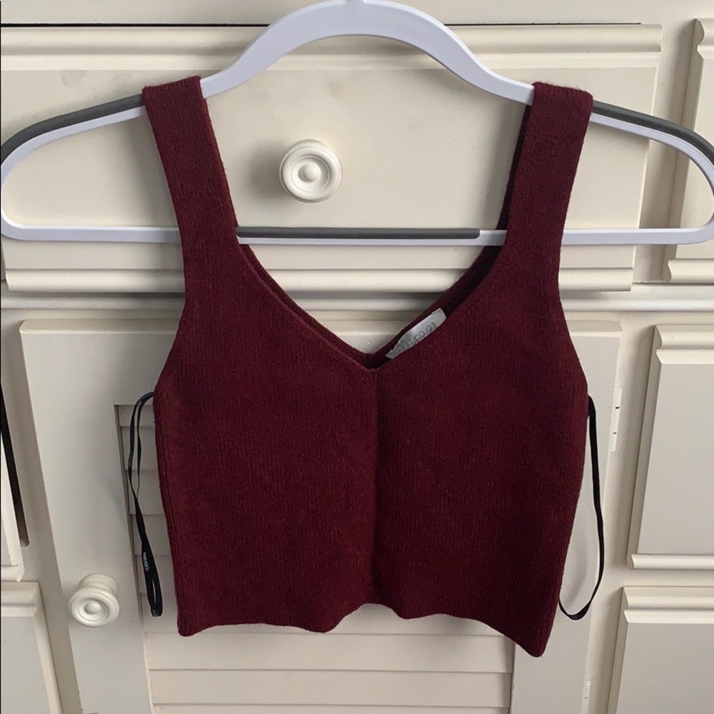 Red crop top